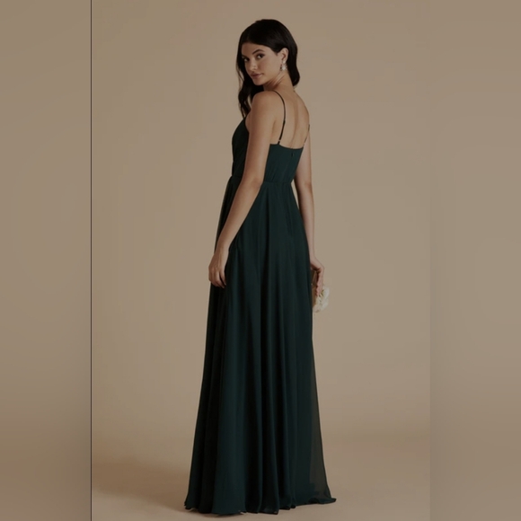 NWT KAIA Dress Chiffon Emerald - Picture 3 of 7